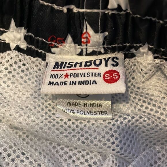 Mish Boys Navy Blue with White Stars Boys Swim Trunks - Picture 4 of 6